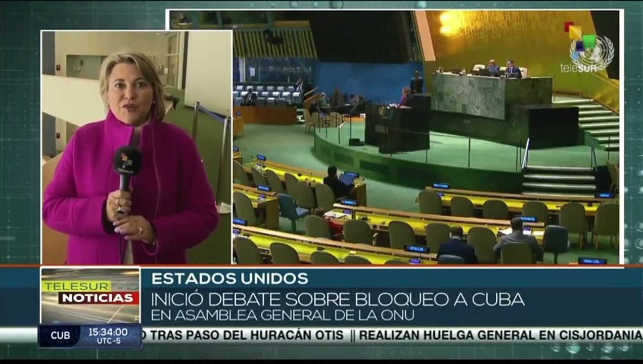 Inicia debate sobre el bloqueo contra Cuba en Asamblea General de la ONU