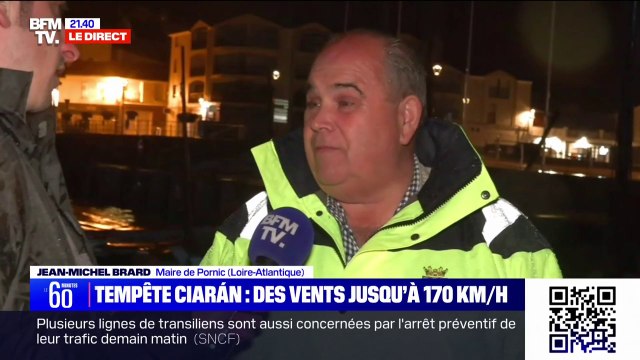Tempête Ciarán: L'ensemble des consignes de sécurité a été respectées , se félicite le maire de Pornic