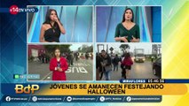 Miraflores: jóvenes se amanecen en las calles tras festejos por Halloween