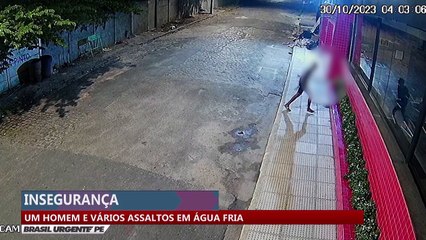 Insegurança: um homem e vários assaltos em Água Fria