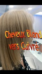 Cheveux du BLOND au ROUX #coiffeuraixenprovence #coloristeaixenprovence #artisan