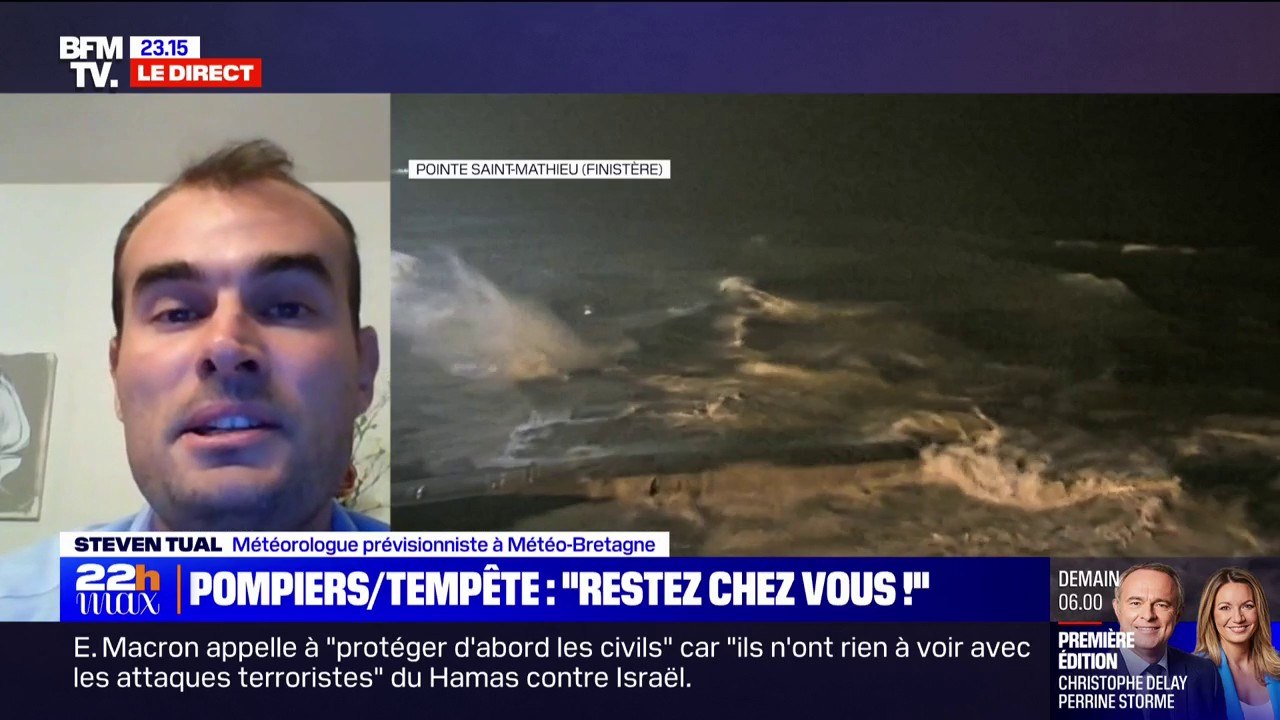 Tempête Ciarán: "Il faut féliciter tous les développements informatiques qui nous permettent d'avoir des modèles de prévision de qualité" (Steven Tual, Météorologue à Météo-Bretagne)