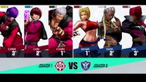 THE KING OF FIGHTERS XV O.YASHIRO/O.CHRIS/O.SHERMIE VS BLUE MARY/DOLORES/NAJD