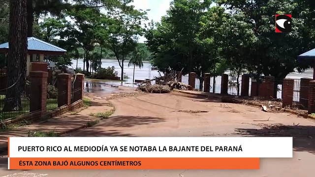 Puerto Rico al mediodía ya se notaba la bajante del Paraná
