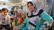 Çadır kampında kalan Filistinli kadın: 'Nöbetleşe uyuyoruz'