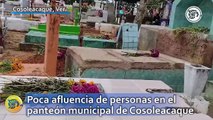 Poca afluencia de personas en el panteón municipal de Cosoleacaque