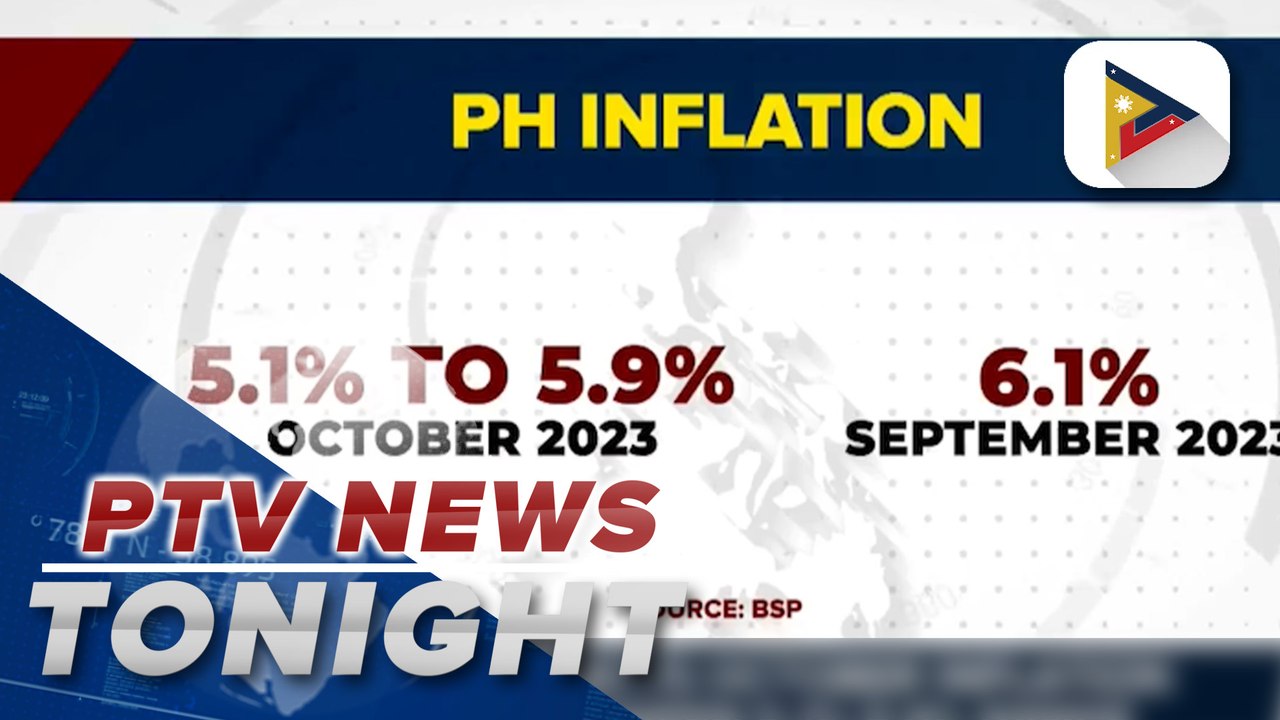 BSP projects October inflation rate between 5.1 5.9 range video