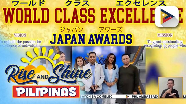 Rise and Shine Pilipinas, kinilala ng World Class Excellence Japan Awards bilang Most Outstanding News-Magazine Program