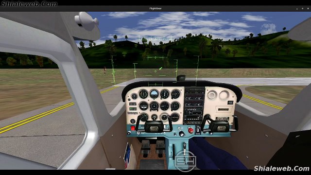 simulador de vuelo en linux Flightgear aterrizaje en aeropuerto con avion cessna buena partida gameplay