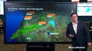 Storms in the Pacific Northwest could cause travel delays this Thursday