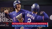 Breaking News: Rangers win first ever World Series