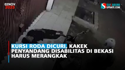 Kursi Roda Dicuri, Kakek Penyandang Disabilitas di Bekasi Harus Merangkak