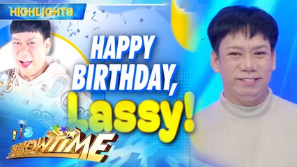 Lassy happily celebrates his birthday with his It's Showtime family | It's Showtime
