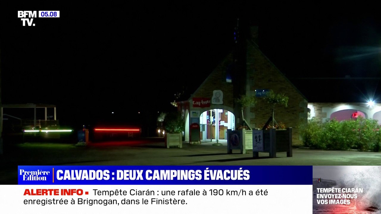 Tempête Ciaran: deux campings évacués dans le C...