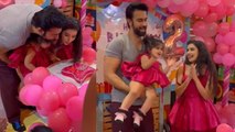 Charu Asopa Rajeev Sen Divorce के बाद Daughter Ziana 2nd Birthday Party Together, Cake Cutting Video