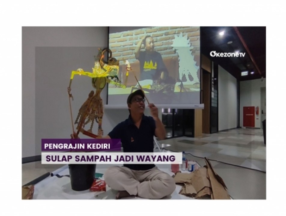 Kreatif, Pengrajin Kediri Sulap Kertas Semen jadi Wayang Cantik