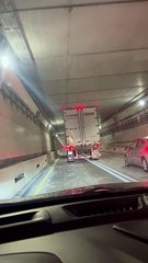 Truck Scrapes In The Sumner Tunnel