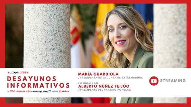 Desayuno Europa Press con la presidenta de la Junta de Extremadura, María Guardiola