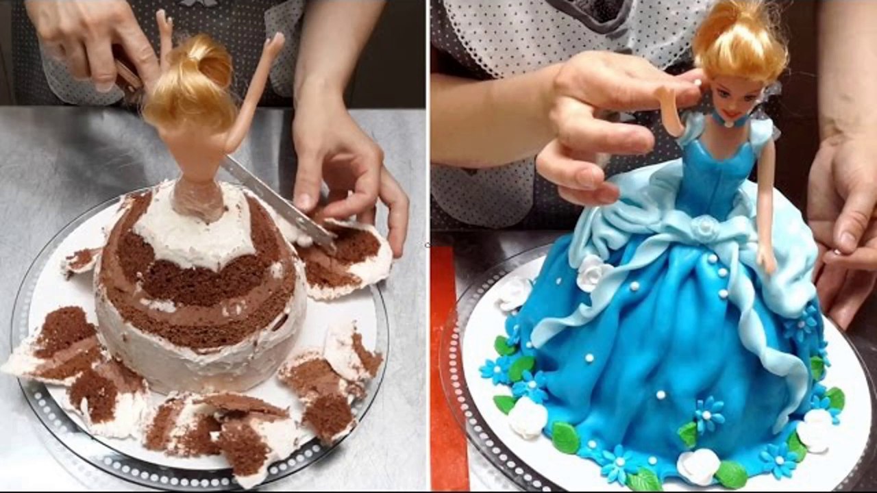Barbie Doll Dress Cake - How To Make by Cakes Step by Step |SO TASTY