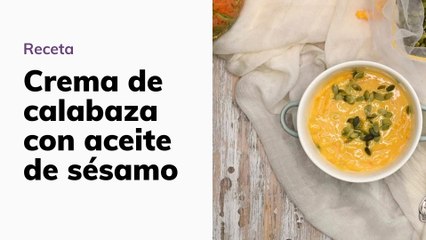 Receta: Crema de calabaza con aceite de sésamo