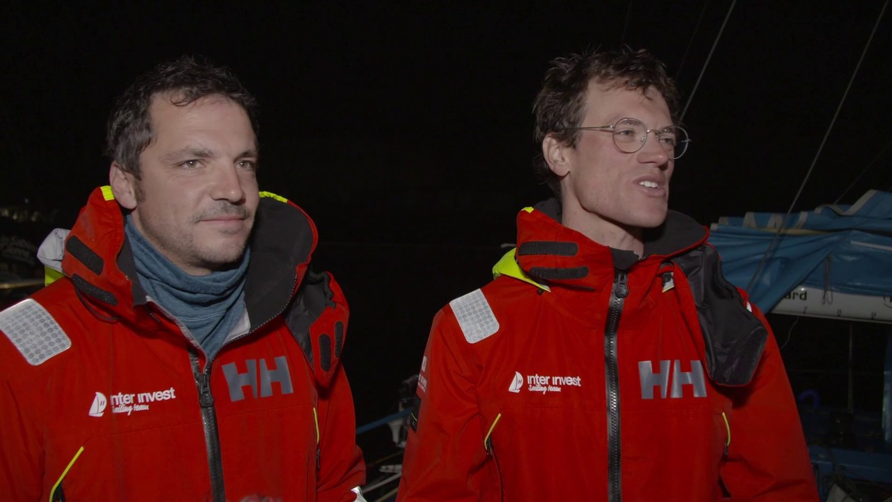 Transat Jacques Vabre Normandie Le Havre 2023 : MARDI 31102023_ARRIVEE_PONTONS_ITVS MATTHIEU PERRAUTKEVIN BLOCH - INTER INVEST