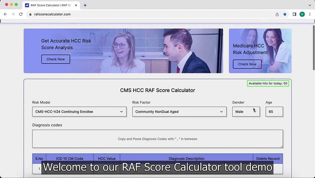 Raf Score Calculator