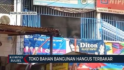Toko Bahan Bangunan Hangus Terbakar, Petugas Sempat Kesulitan