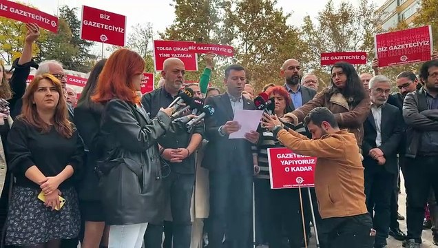 Gazeteciler Tolga Şardan için bir araya geldi: 'Biz gazeteciyiz, gazetecilik yapmaya devam edeceğiz'