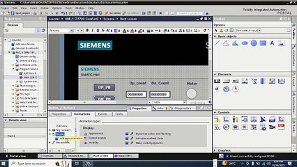 Counter operation. CTU, CTD, with HMI Simulation Part 2