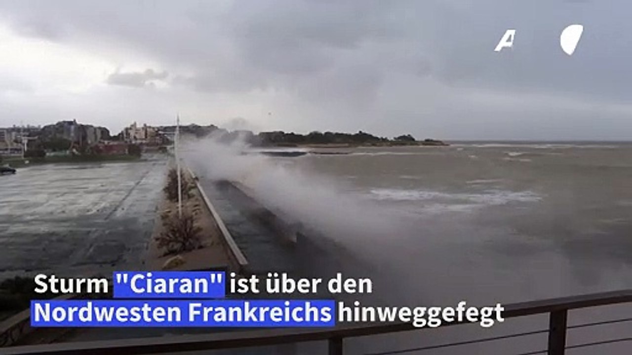Sturm 'Ciaran' tobt über Frankreich - ein Toter