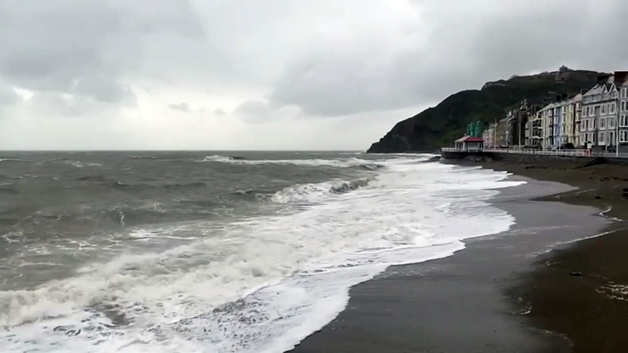 Storm Ciaran in Aberystwyth