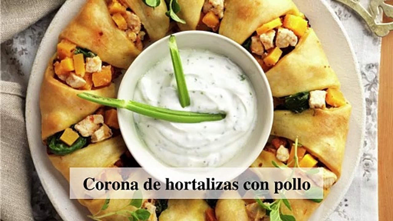 Corona de hortalizas con pollo