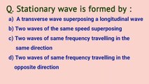 Stationary wave is formed by_Standing wave is formed by