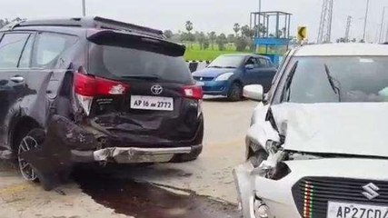 కృష్ణా జిల్లా: సినీ తరహాలో ప్రమాదం