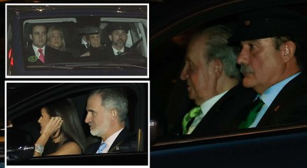 Cónclave borbónico en El Pardo: don Juan Carlos, el primero en llegar a la fiesta de Leonor