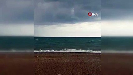 Antalya'da 10 dakika süren hortum kamerada