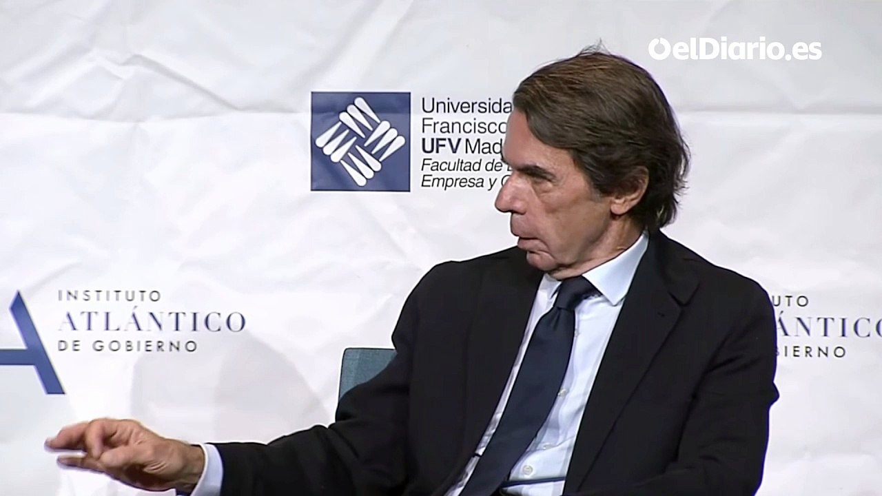 Aznar acusa a Sánchez de ser un “peligro para la democracia” y pide a la sociedad “no inhibirse”