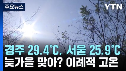 늦가을 맞아? 이례적 고온...경주 29.4℃, 서울 25.9℃ / YTN