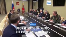 Putin assinou saída do tratado que proíbe testes nucleares