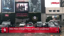 Dilan Polat ve Engin Polat'a ait araçlar sergileniyor