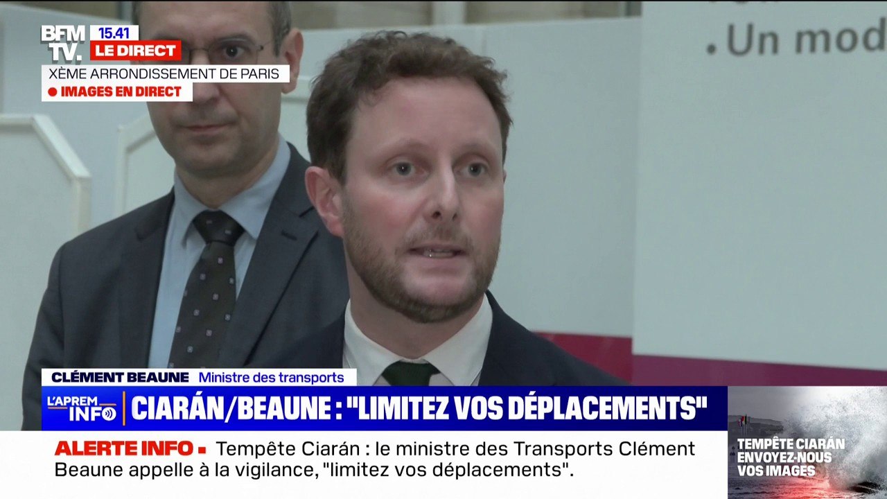 Tempête Ciarán: Clément Beaune "adresse ses condoléances" aux proches du chauffeur routier mort dans l'Aisne