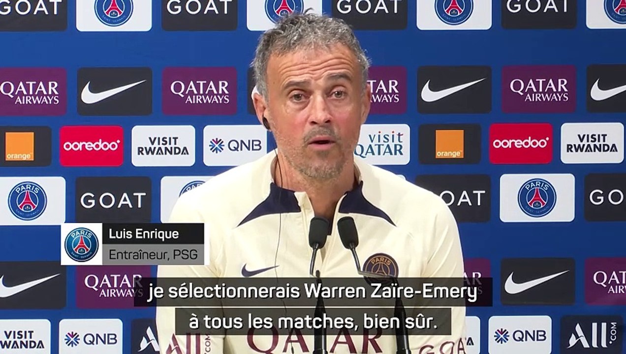 Enrique : "Si j’étais sélectionneur, je sélectionnerais Zaïre-Emery à tous les matches"