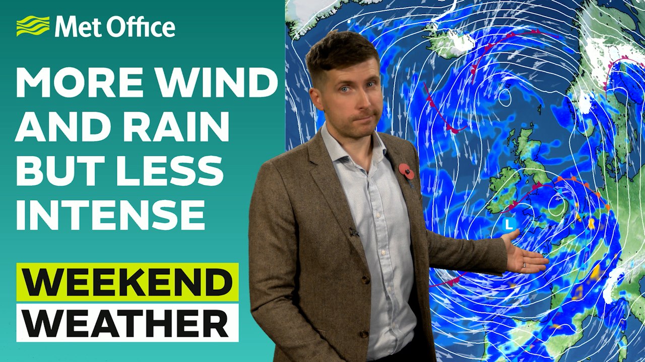 This is the Met Office UK Weather forecast for the weekend, dated 02/11