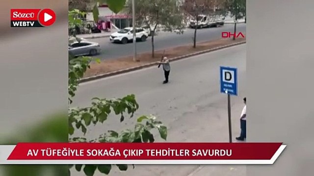 Av tüfeğiyle sokağa çıkıp tehditler savurdu, gözaltına alındı