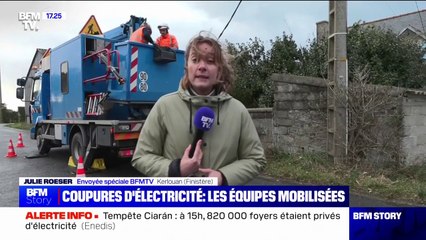 Télécharger la video: Tempête Ciarán: 575 000 foyers sont toujours privés d'électricité en Bretagne