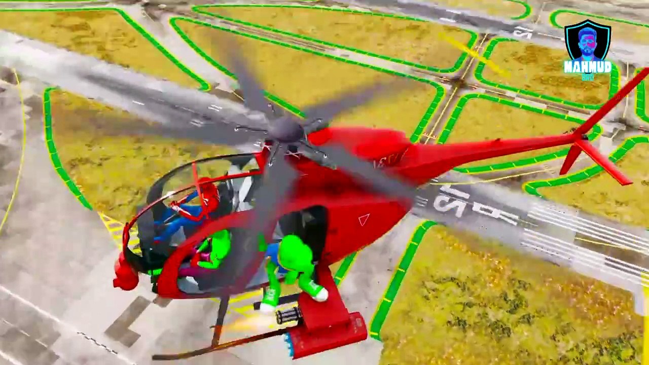 GTA V Spider man Pepe and Iron man Helicpter Challange #gtav