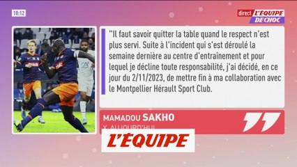 Sakho annonce son départ - Foot - L1 - Montpellier