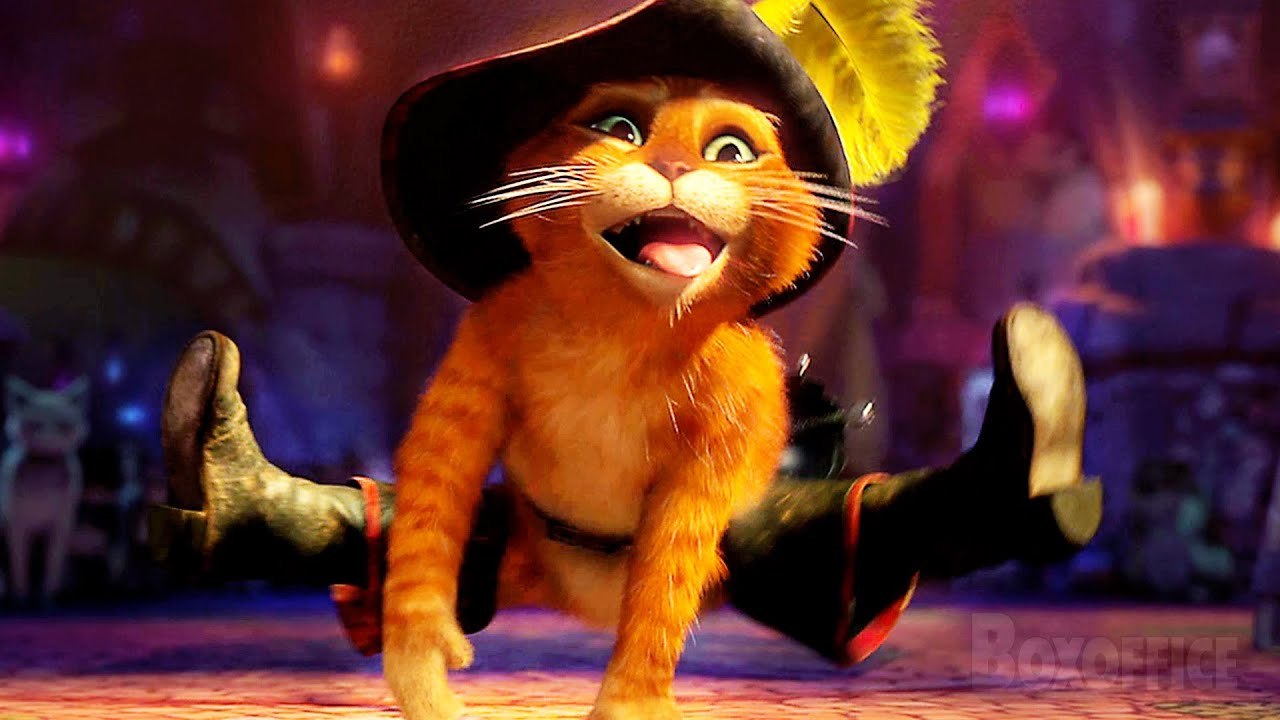 Concours de danse avec le chat potté, image size:1280x720