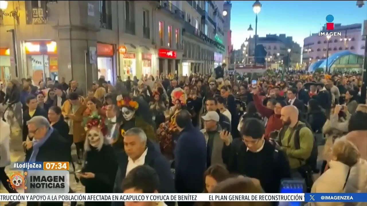 Tradición mexicana de Día de Muertos llega a Madrid, España