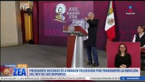 López Obrador reconoce a Imagen Televisión por difundir el beisbol